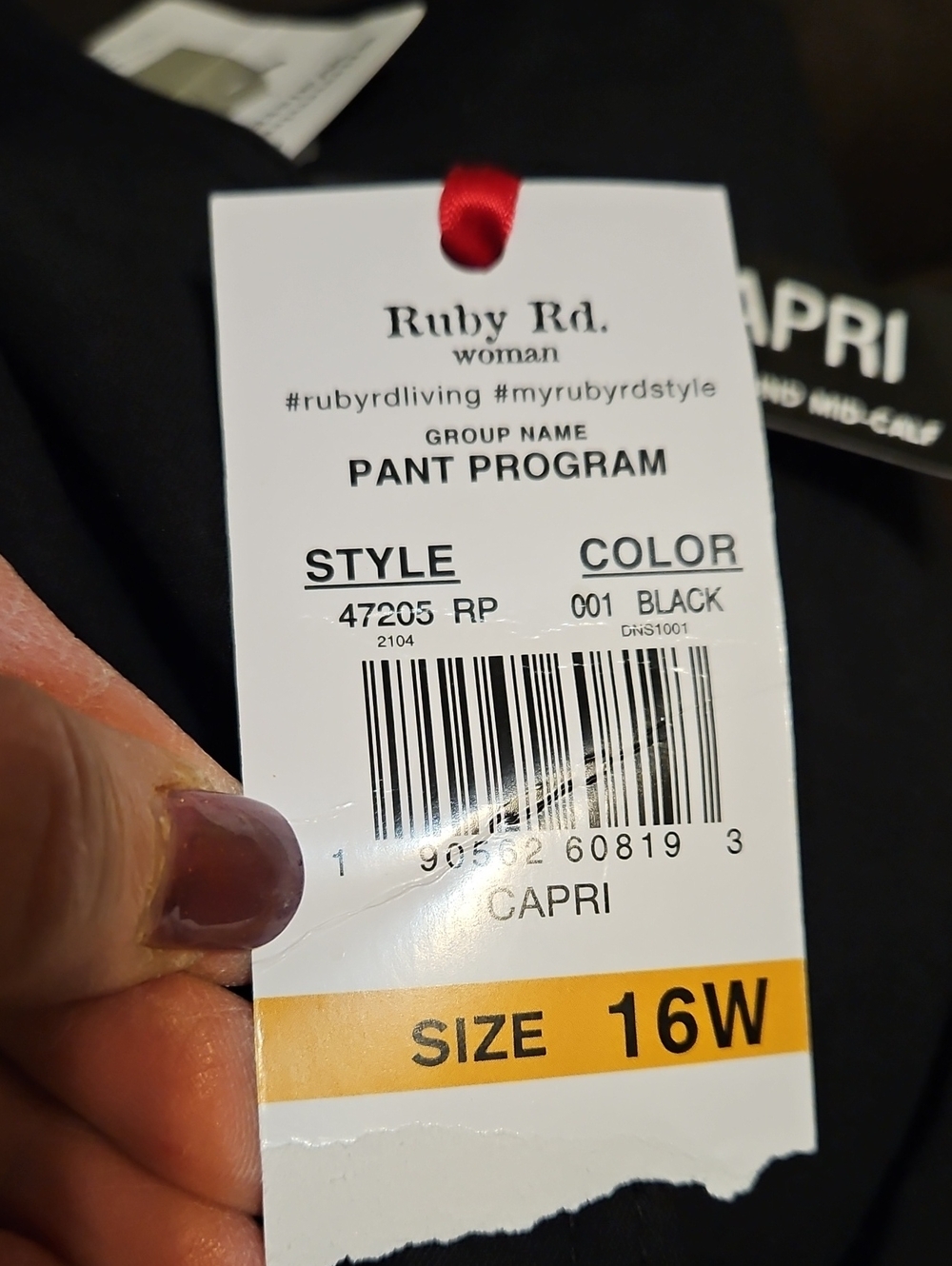 Ruby Rd. Black Wide-Leg Cropped Pants - Picture 5 of 8